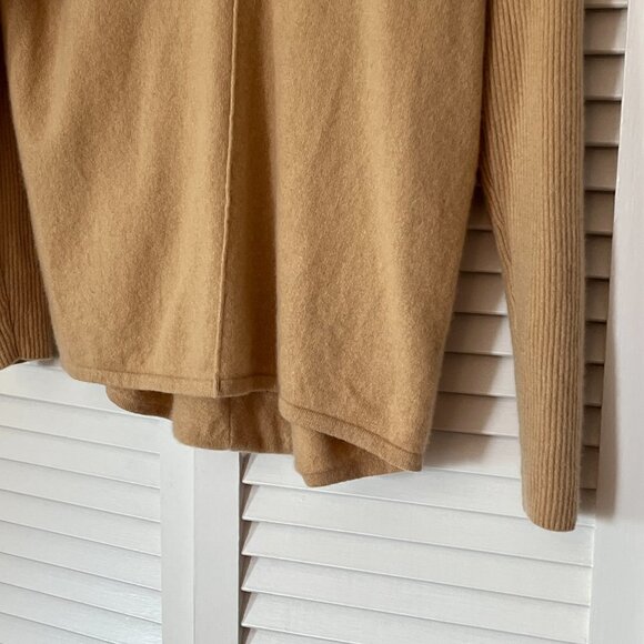 Soft Surroundings cashmere sweater caramel tan yellow v-neck dolman pullover XS - Picture 4 of 8